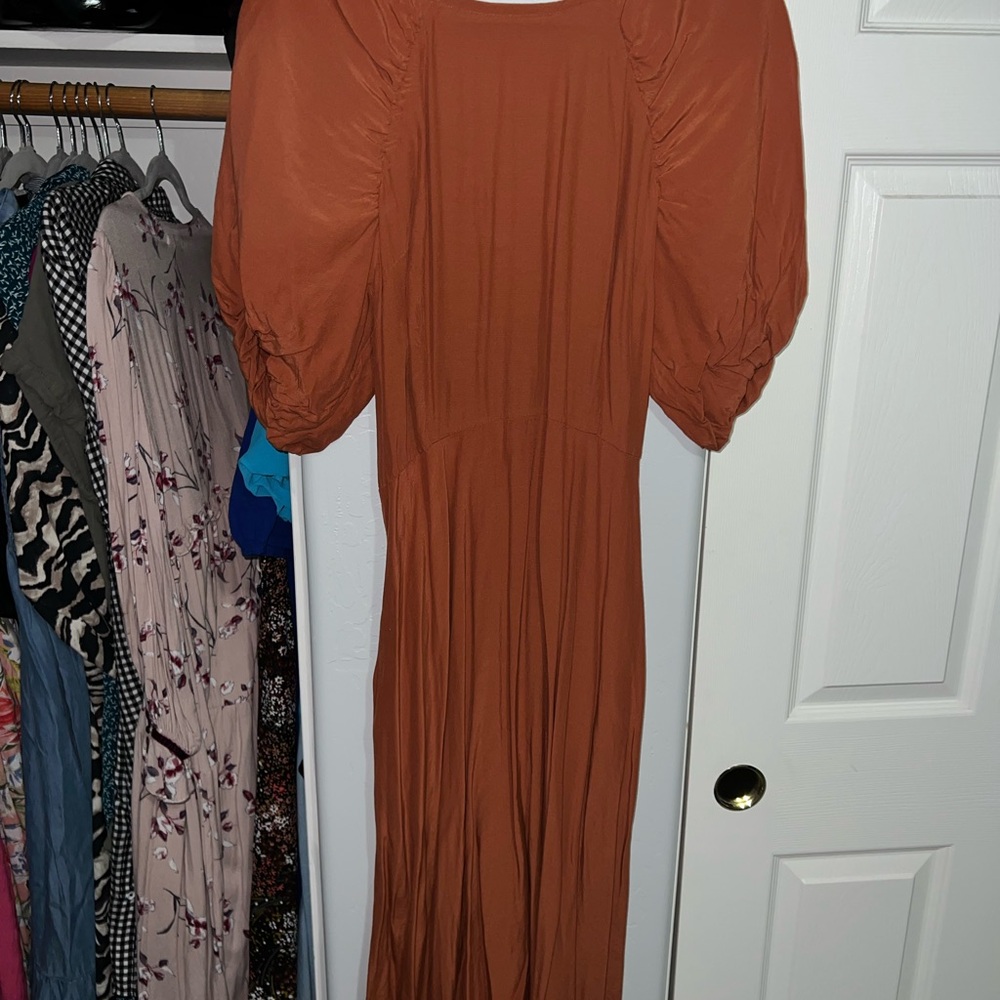 a new day Rust Long Sleeve Dress